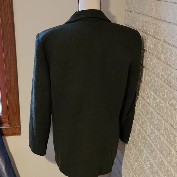 Vintage green wool blazer - Picture 4 of 5